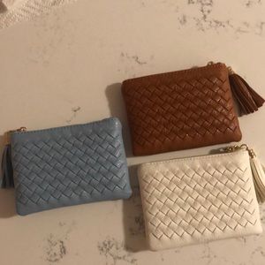 Small vegan braided wallets in 3 colors!!